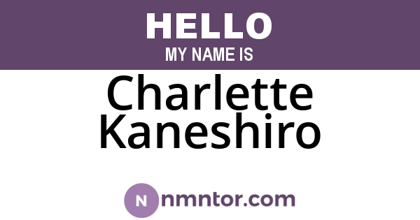 Charlette Kaneshiro