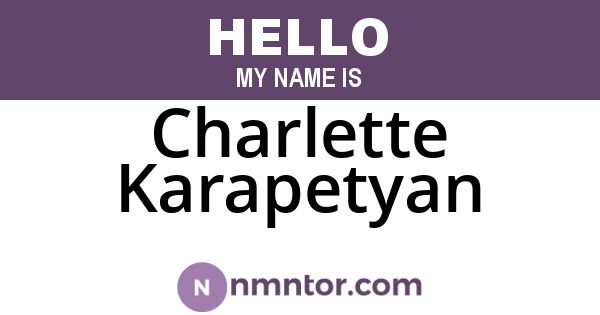 Charlette Karapetyan