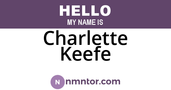 Charlette Keefe