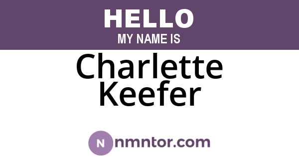 Charlette Keefer