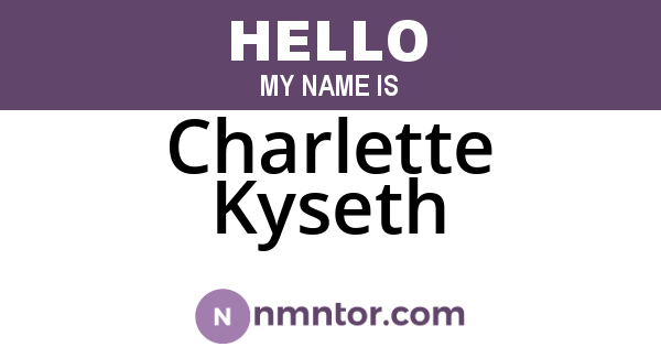 Charlette Kyseth