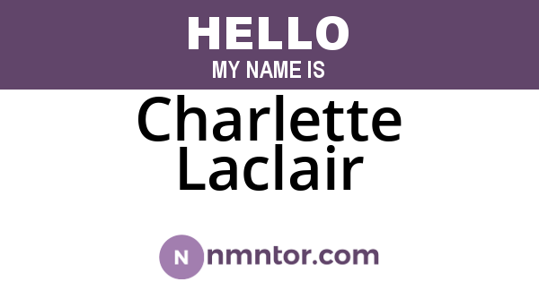 Charlette Laclair