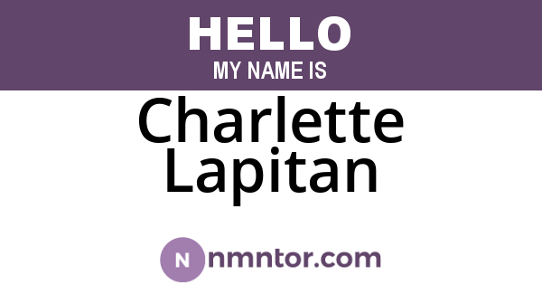 Charlette Lapitan