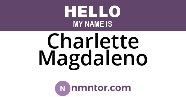 Charlette Magdaleno