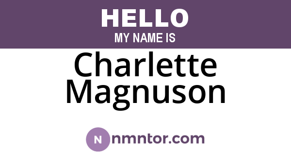 Charlette Magnuson