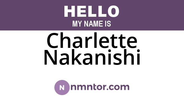 Charlette Nakanishi