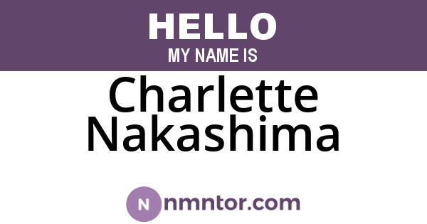 Charlette Nakashima