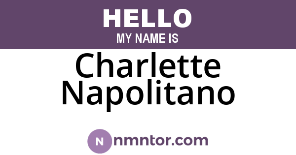Charlette Napolitano