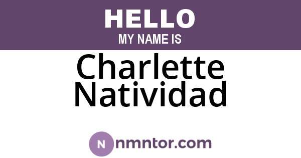 Charlette Natividad