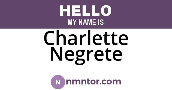 Charlette Negrete