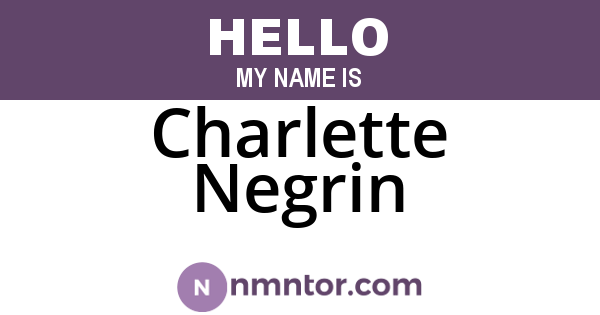 Charlette Negrin