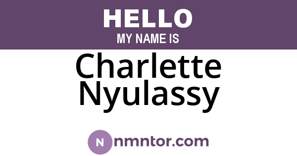 Charlette Nyulassy