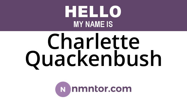 Charlette Quackenbush