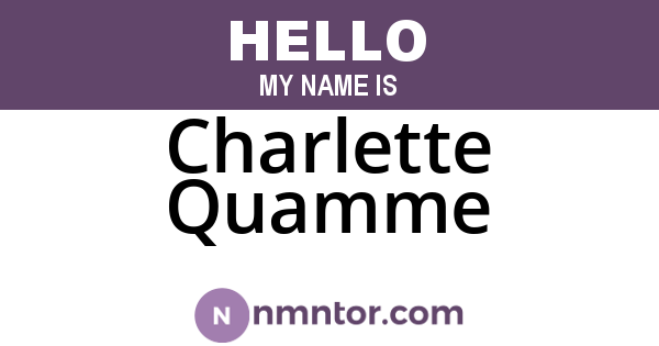 Charlette Quamme