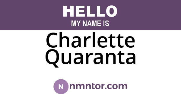 Charlette Quaranta