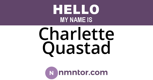Charlette Quastad