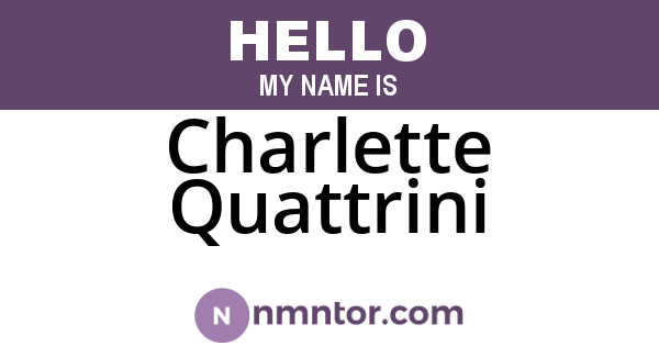 Charlette Quattrini