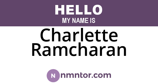 Charlette Ramcharan