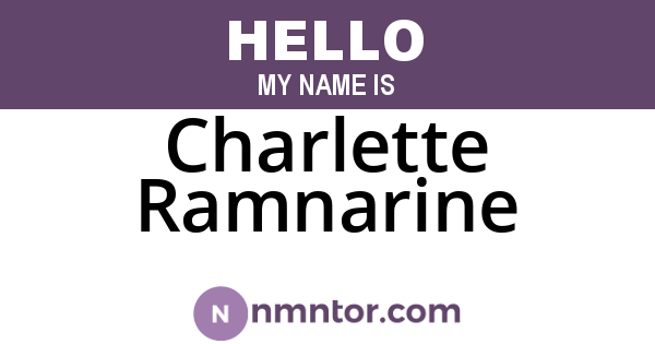 Charlette Ramnarine