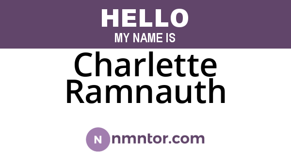 Charlette Ramnauth