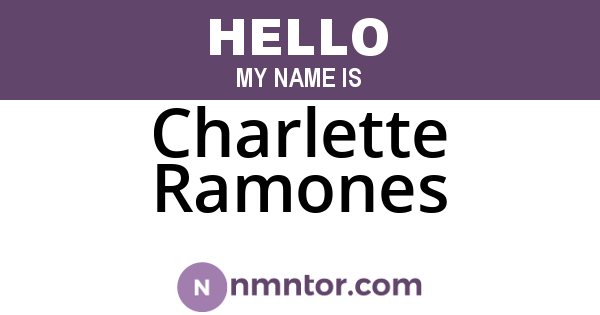 Charlette Ramones