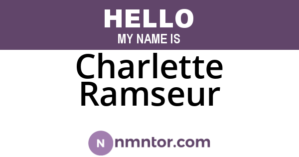 Charlette Ramseur
