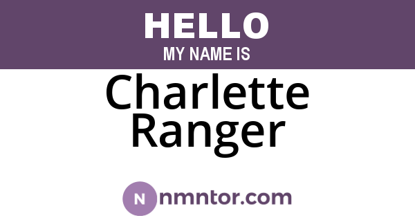 Charlette Ranger