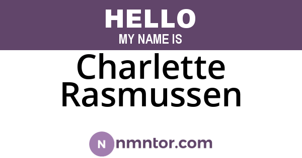Charlette Rasmussen