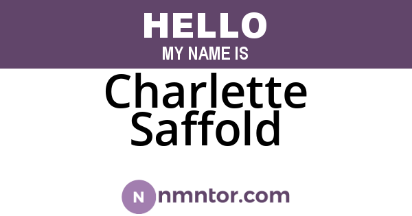 Charlette Saffold
