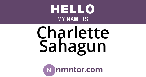Charlette Sahagun