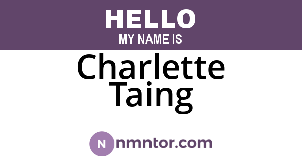 Charlette Taing