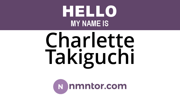 Charlette Takiguchi