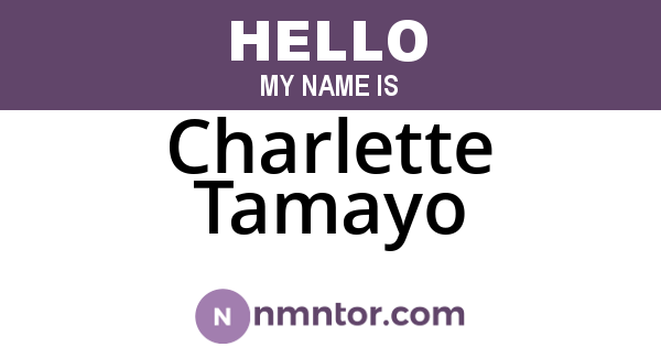 Charlette Tamayo