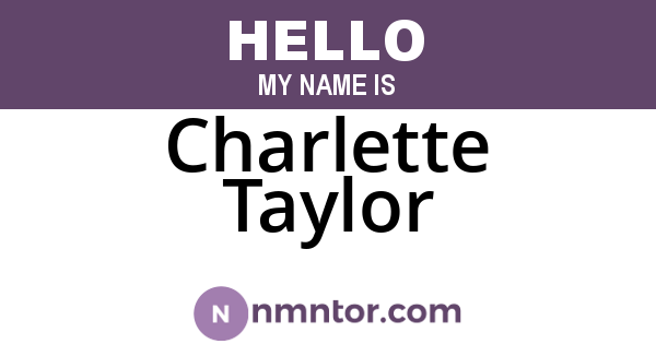 Charlette Taylor