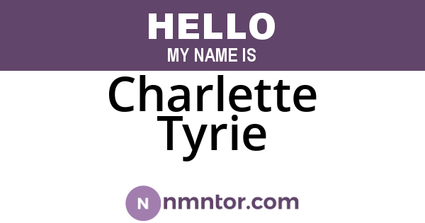 Charlette Tyrie