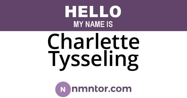 Charlette Tysseling