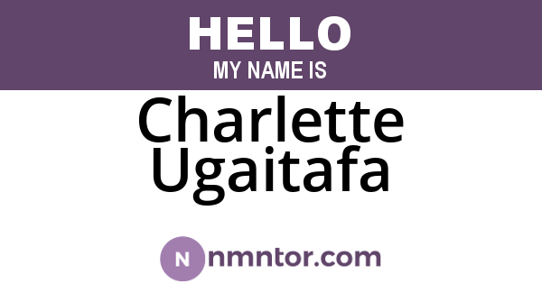 Charlette Ugaitafa