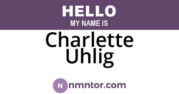 Charlette Uhlig