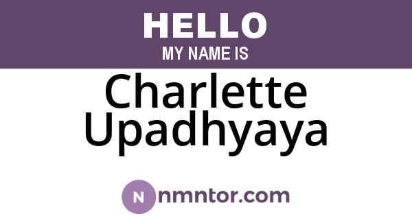 Charlette Upadhyaya
