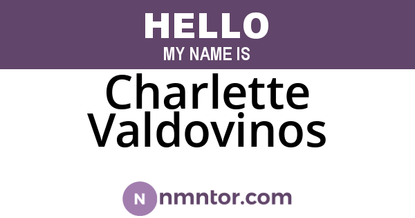 Charlette Valdovinos
