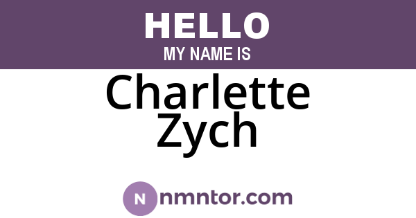 Charlette Zych