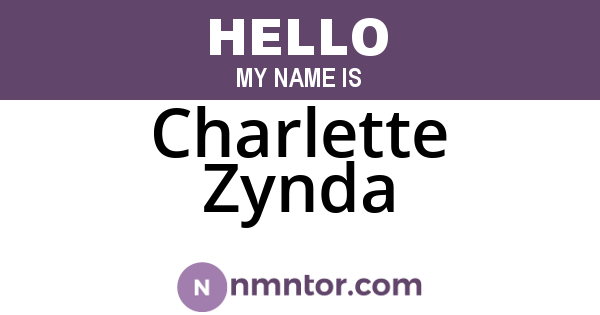 Charlette Zynda