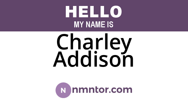 Charley Addison