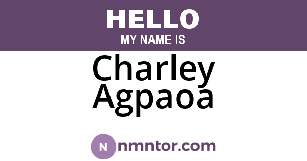 Charley Agpaoa