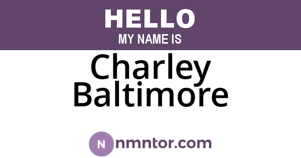Charley Baltimore