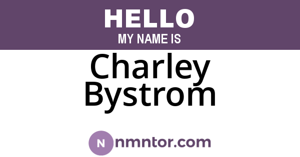 Charley Bystrom