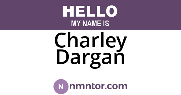 Charley Dargan