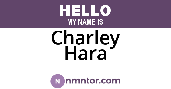 Charley Hara