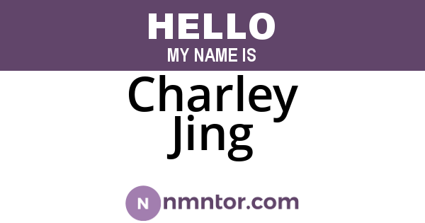 Charley Jing