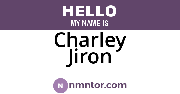 Charley Jiron